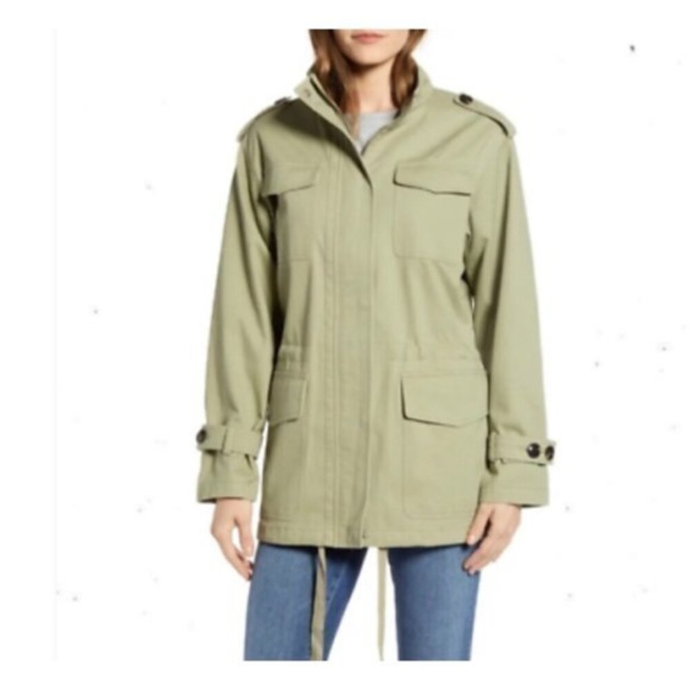 NWOT Derek Lam 10 Crosby Bergamot Green Cotton Field Jacket Size S